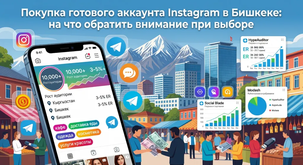Покупка готового аккаунта Instagram в Бишкеке: на что обратить внимание при выборе